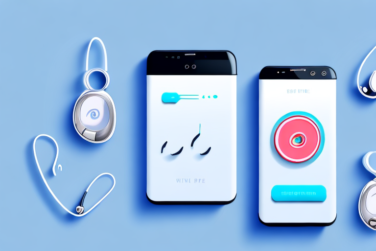 A smartphone with a hearing aid app open on the screen